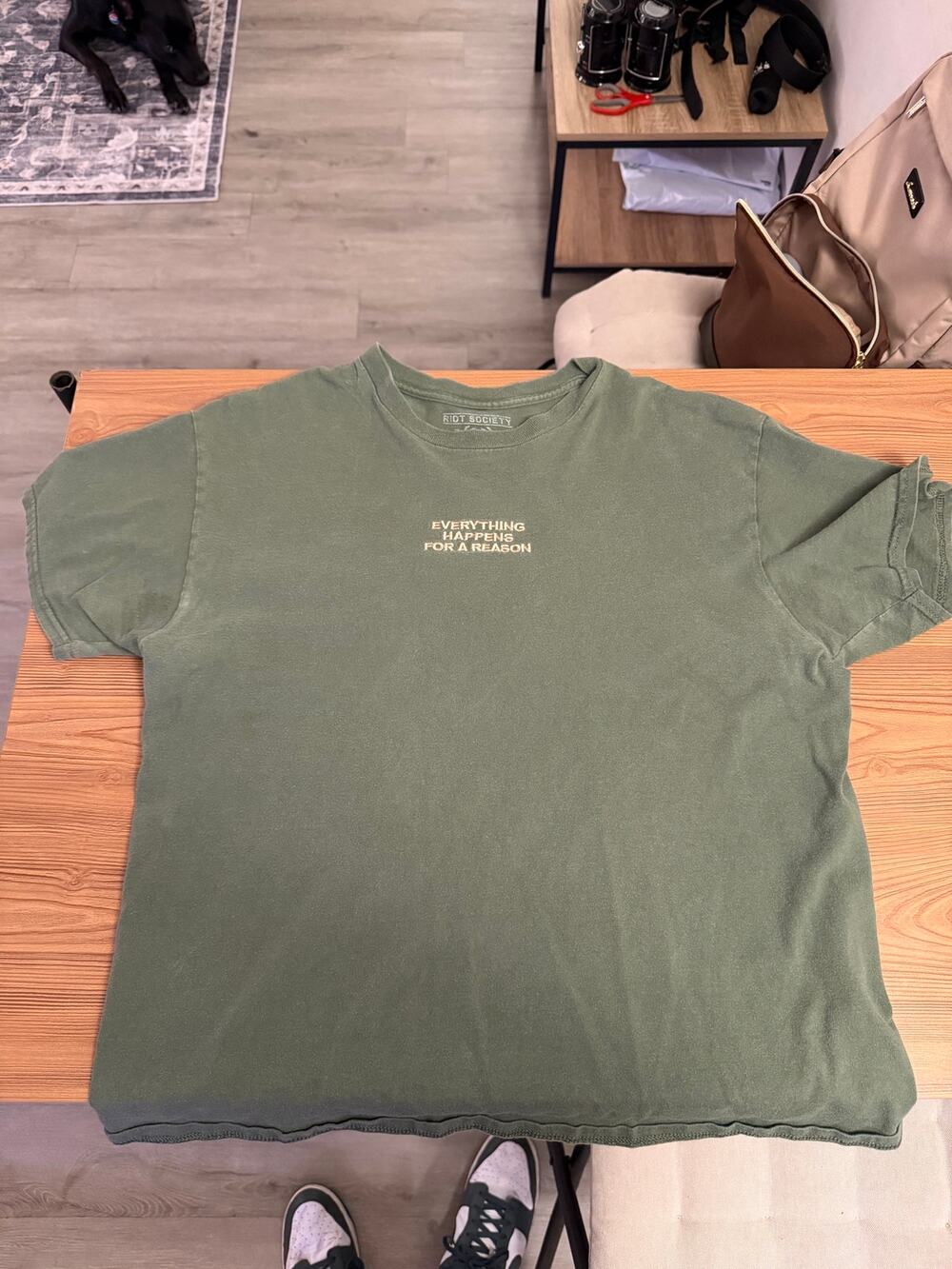 Sage Green Everything Happens For A Reason Tee - Riot Society